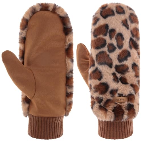 Barts Faux Fur Leo Manopole Donna Leopardate con Fodera