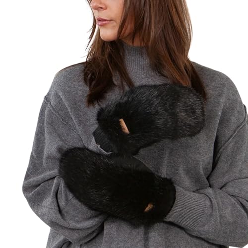 Barts Fur Mittens muffole pelliccia taglia unica
