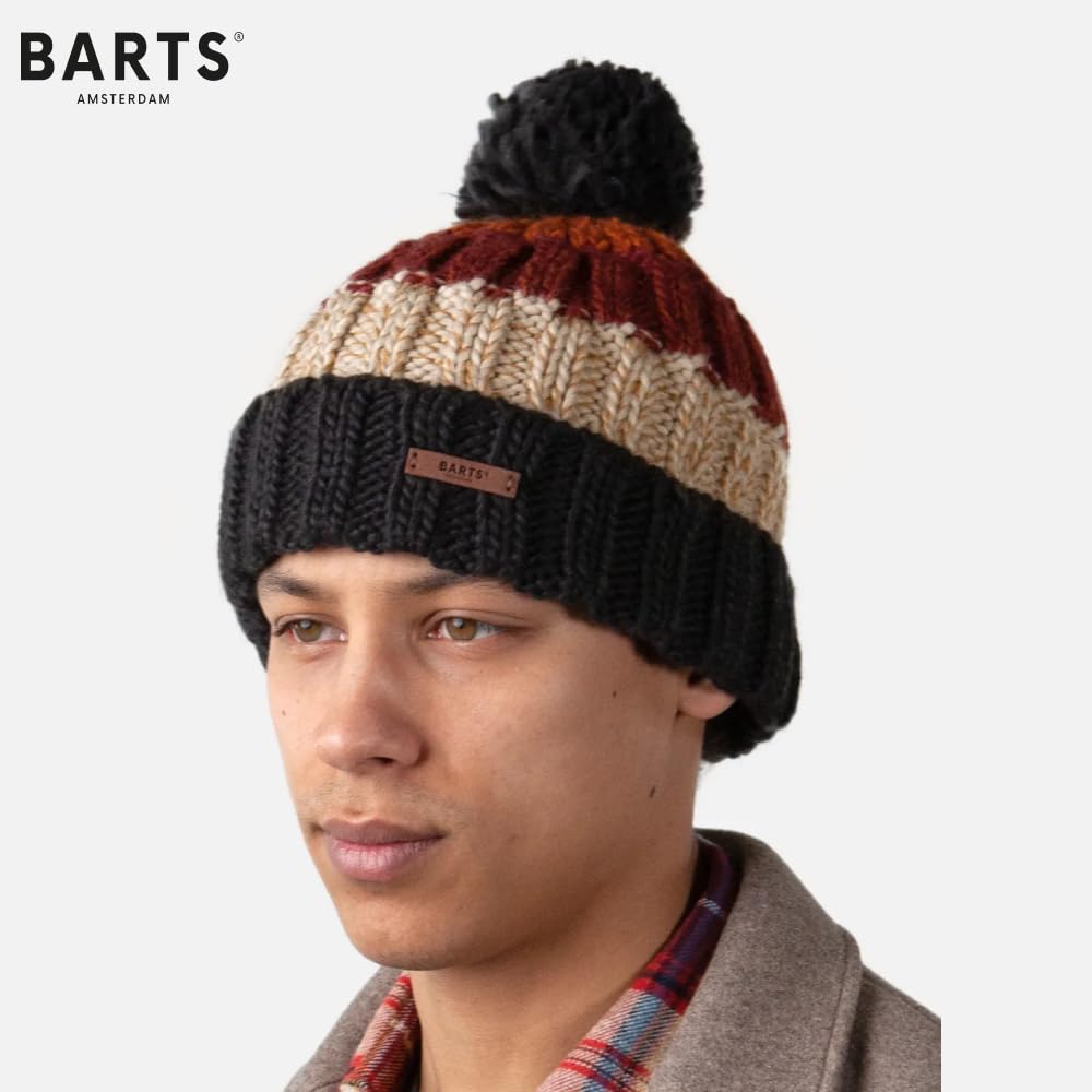Barts Wilhelm Berretto con Pompon Cedar con Risvolto