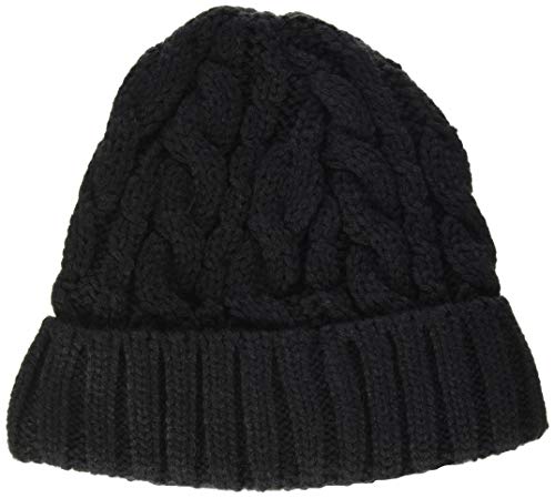 Barts Twister Turnup Berretto Uomo Nero Treccia Pile