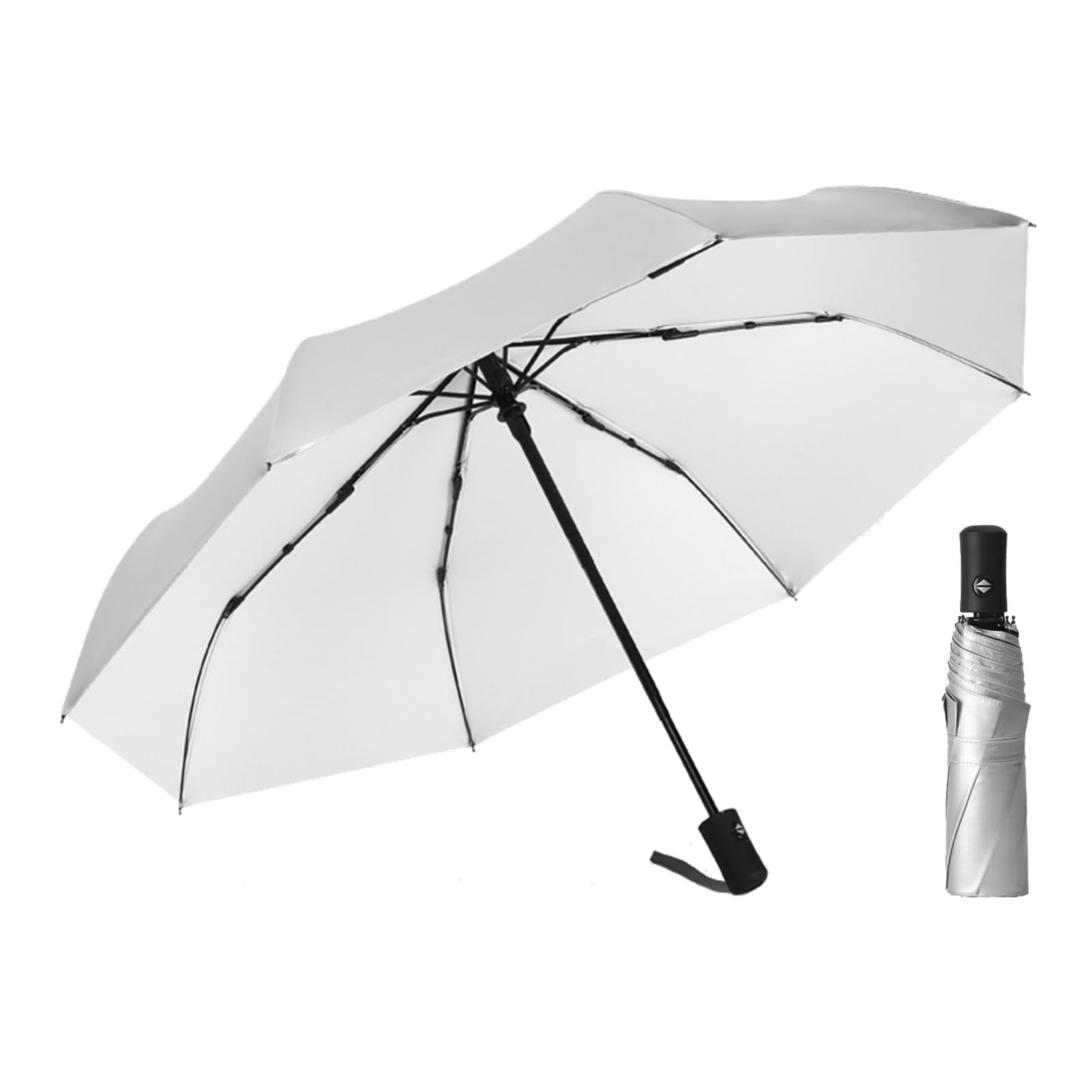 ThreeH Ombrello Pieghevole Automatico Blu UV 98 cm