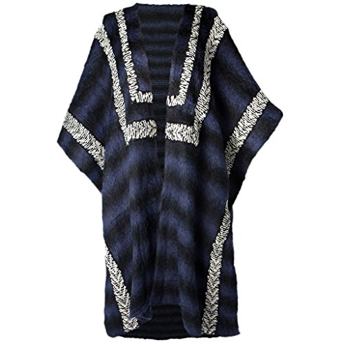 Barts Cass Poncho Donna Navy Multicolore Invernale