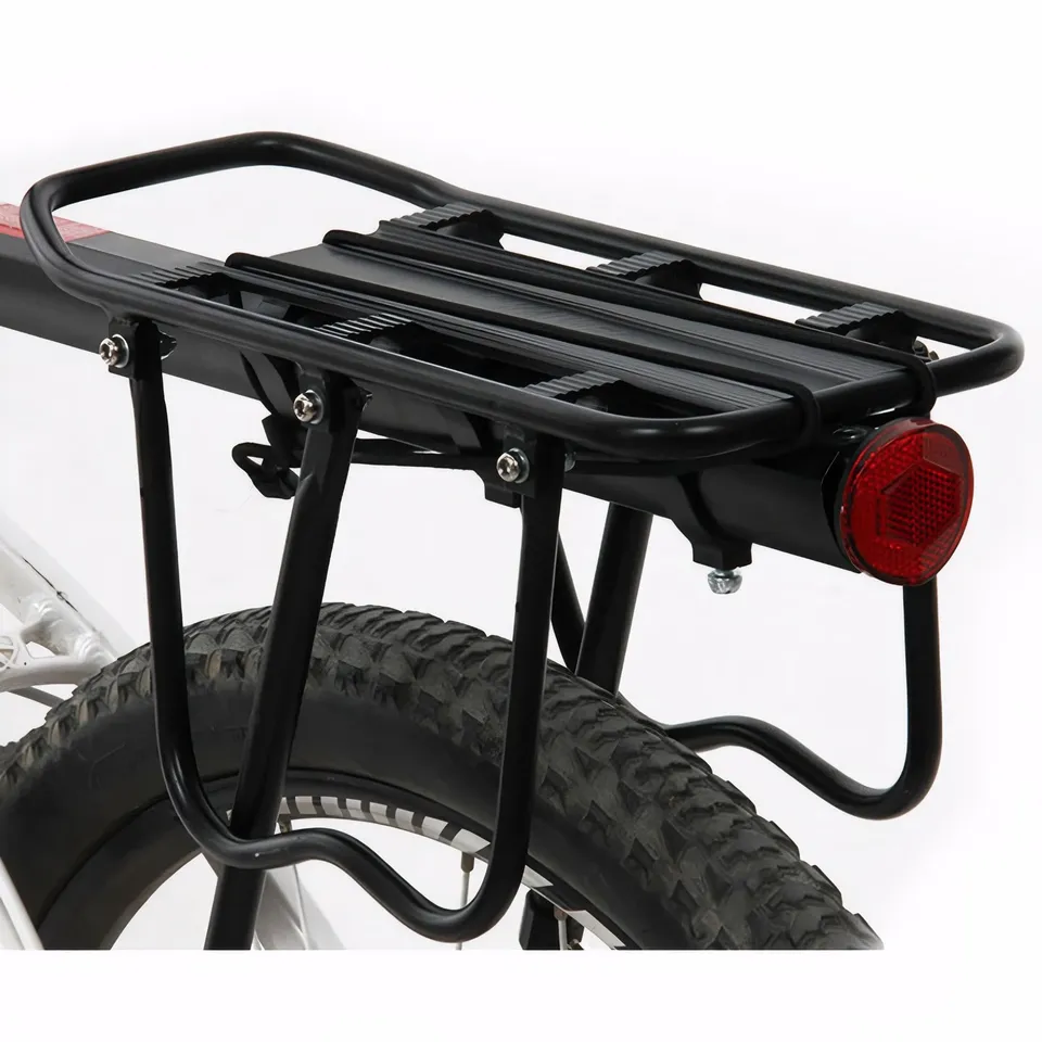 ThreeH BK43 portapacchi bici in alluminio con riflettore