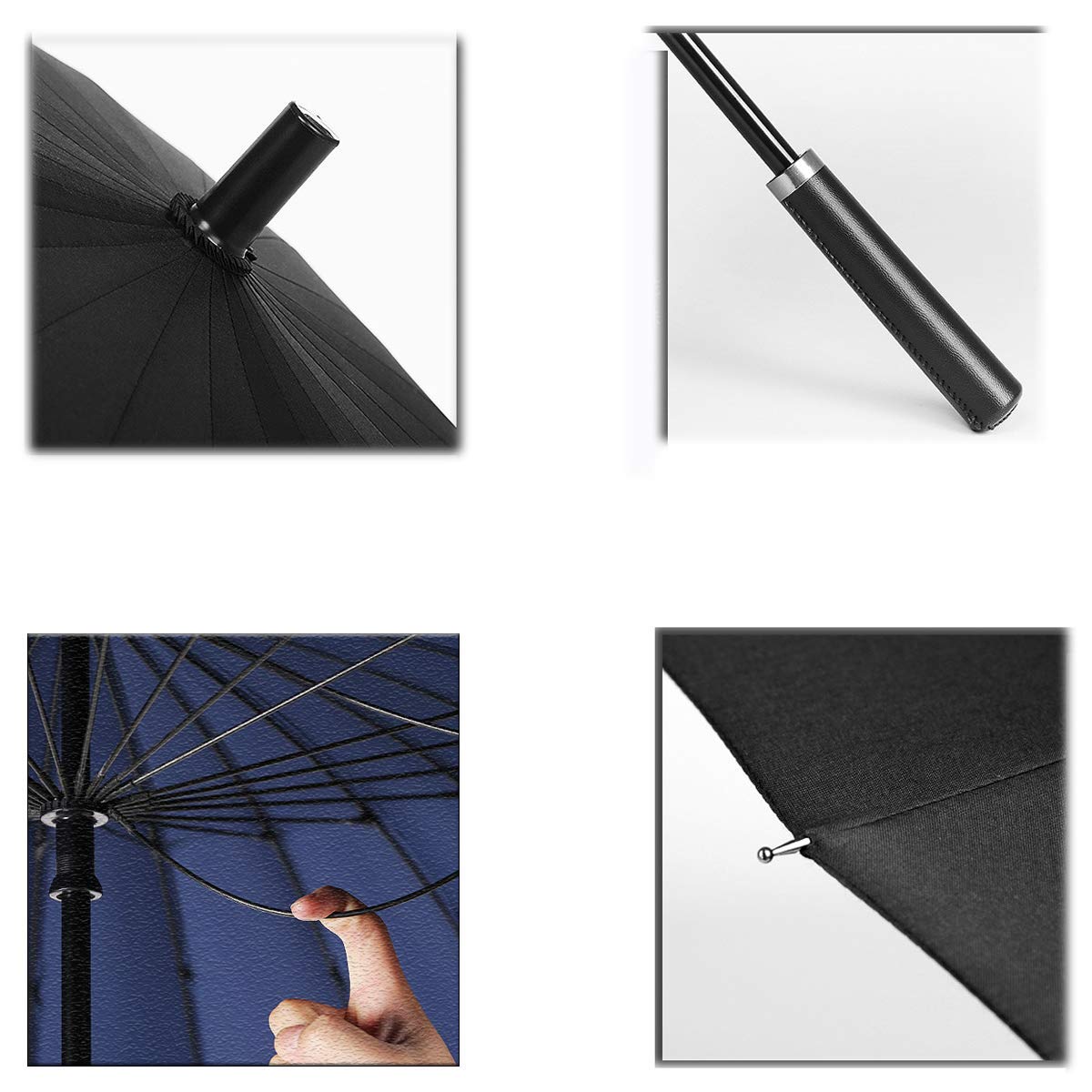 ThreeH Umbrellas 24 stecche ombrello antivento doppio 115 cm