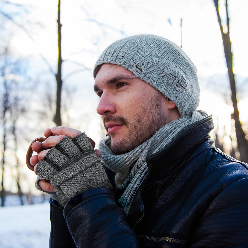 Barts Haakon guanti uomo blu navy lana taglia S-M
