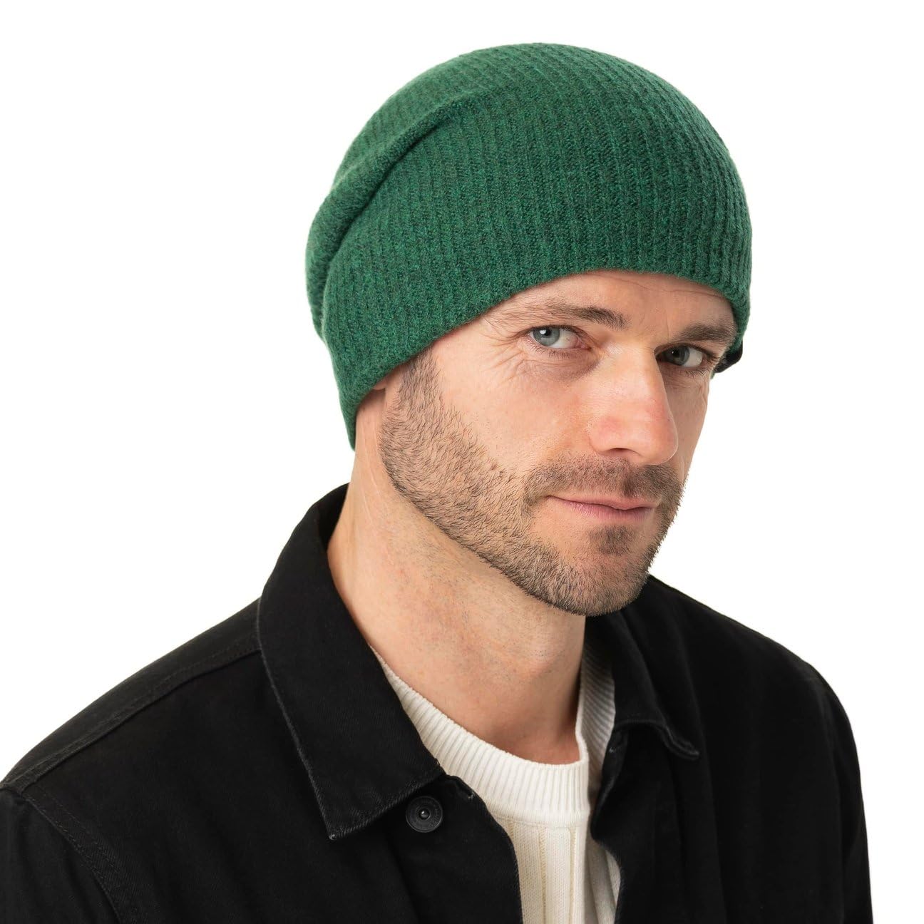 Barts Rhodoz berretto beanie verde invernale risvolto