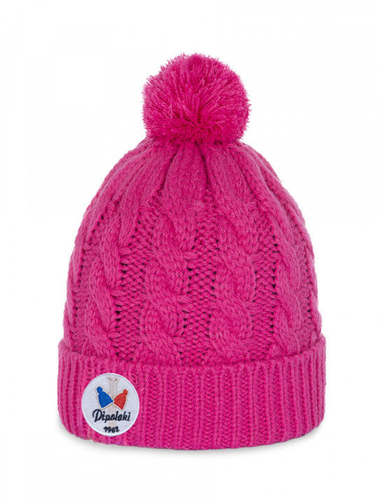 Pipolaki Enfant Bonnet Alpina berretto bimbo ecru pompon