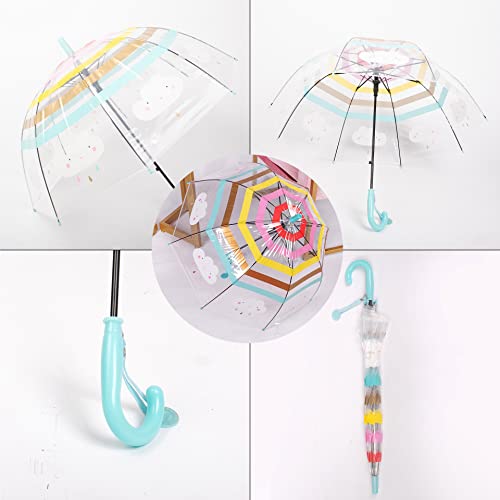 ThreeH Umbrellas Ombrello Bimbo Trasparente Automatico 8 Stecche