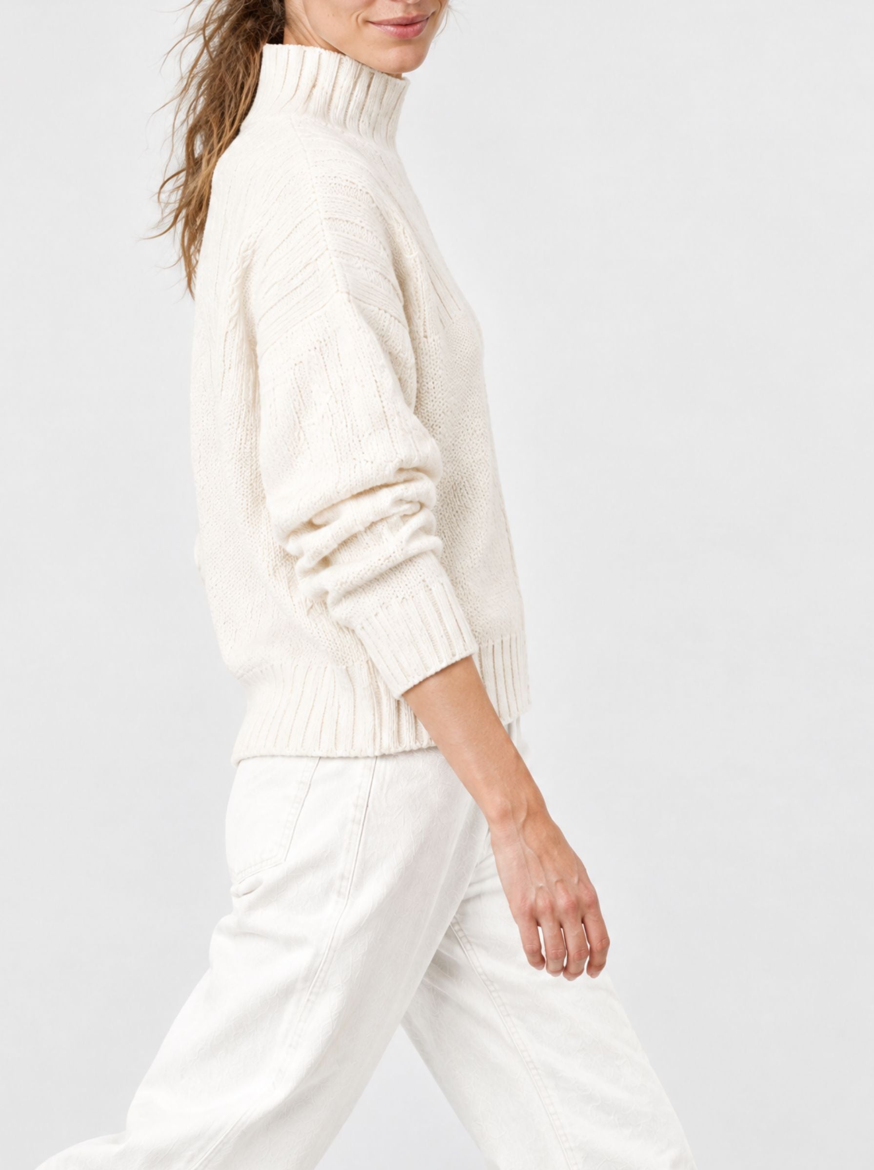 Pipolaki Serac pull donna lana ecru maglione invernale
