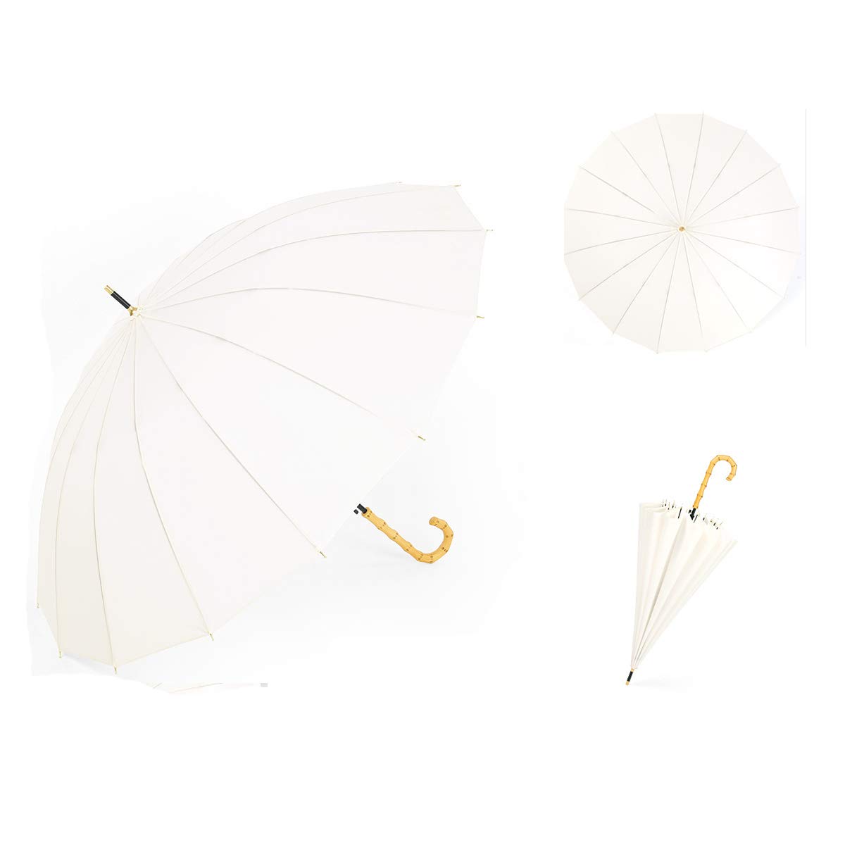 ThreeH KS08 Ombrello Bianco Automatico Antivento