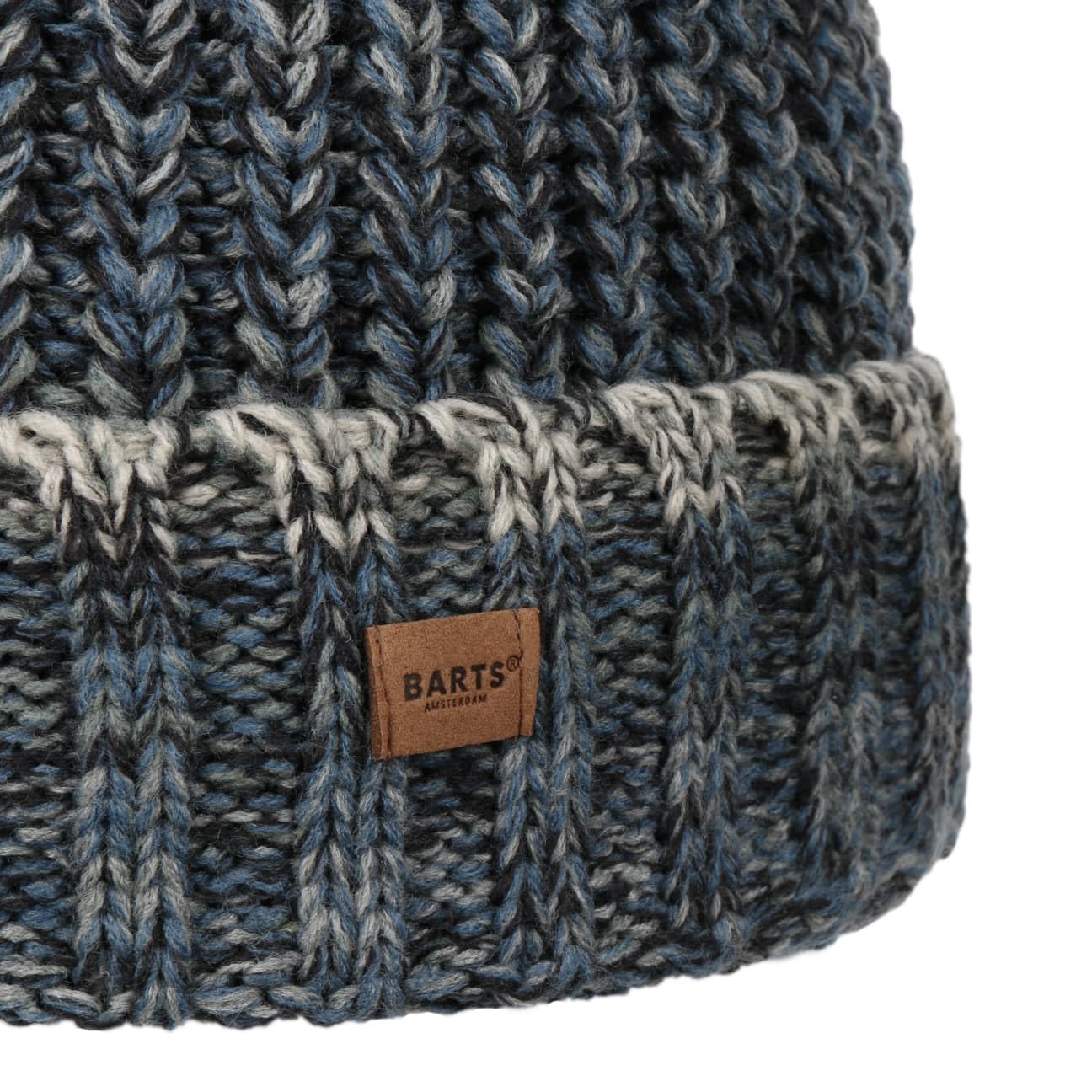 Barts Akotan beanie donna uomo blu con risvolto invernale