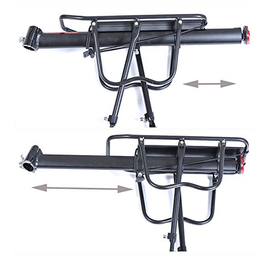 ThreeH BK43 portapacchi bici in alluminio con riflettore