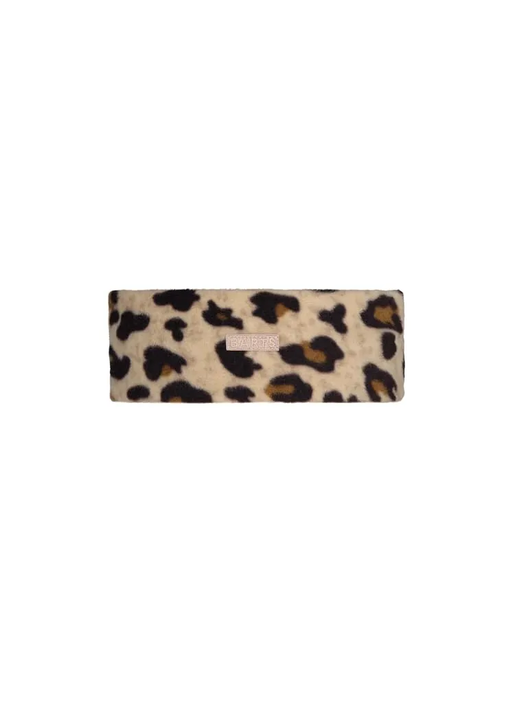 Barts Headbands fascia in pile leopardata grigio nero poliestere
