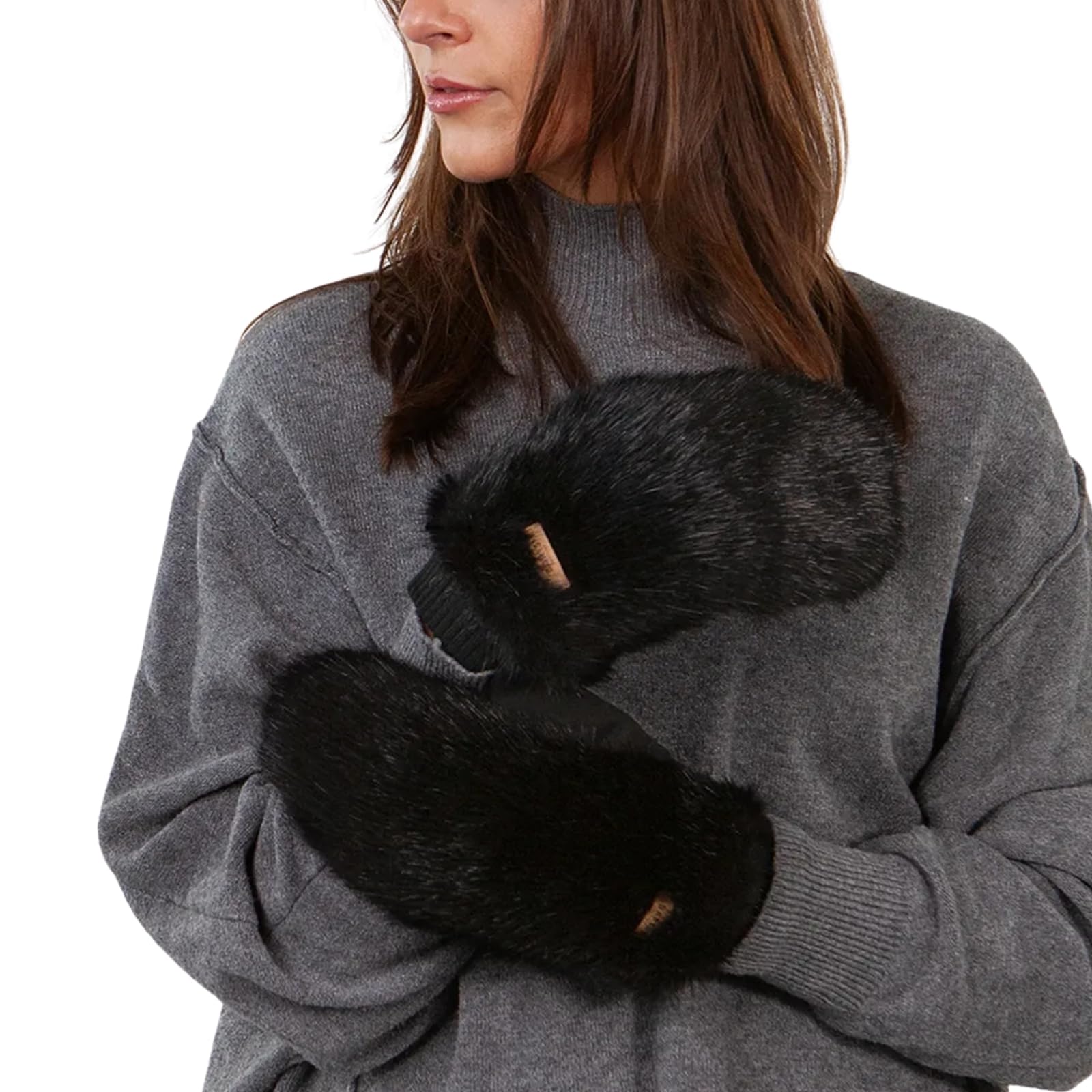 Barts Fur Mittens muffole pelliccia taglia unica