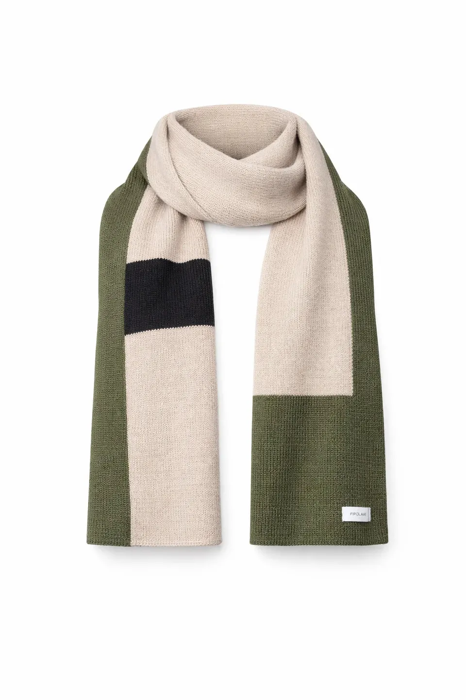 PIPOLAKI Altitude sciarpa invernale beige montagna