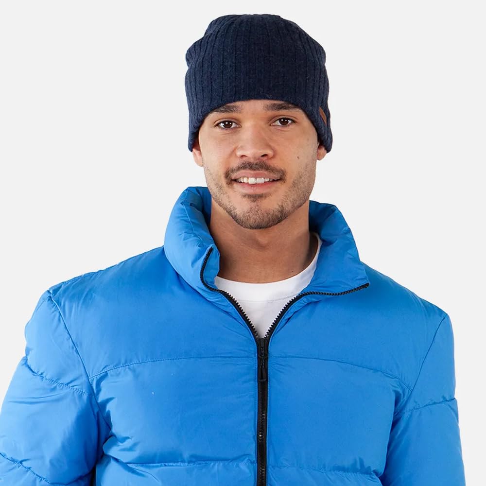 Barts Haakon Berretto Uomo Navy in Lana con Fodera