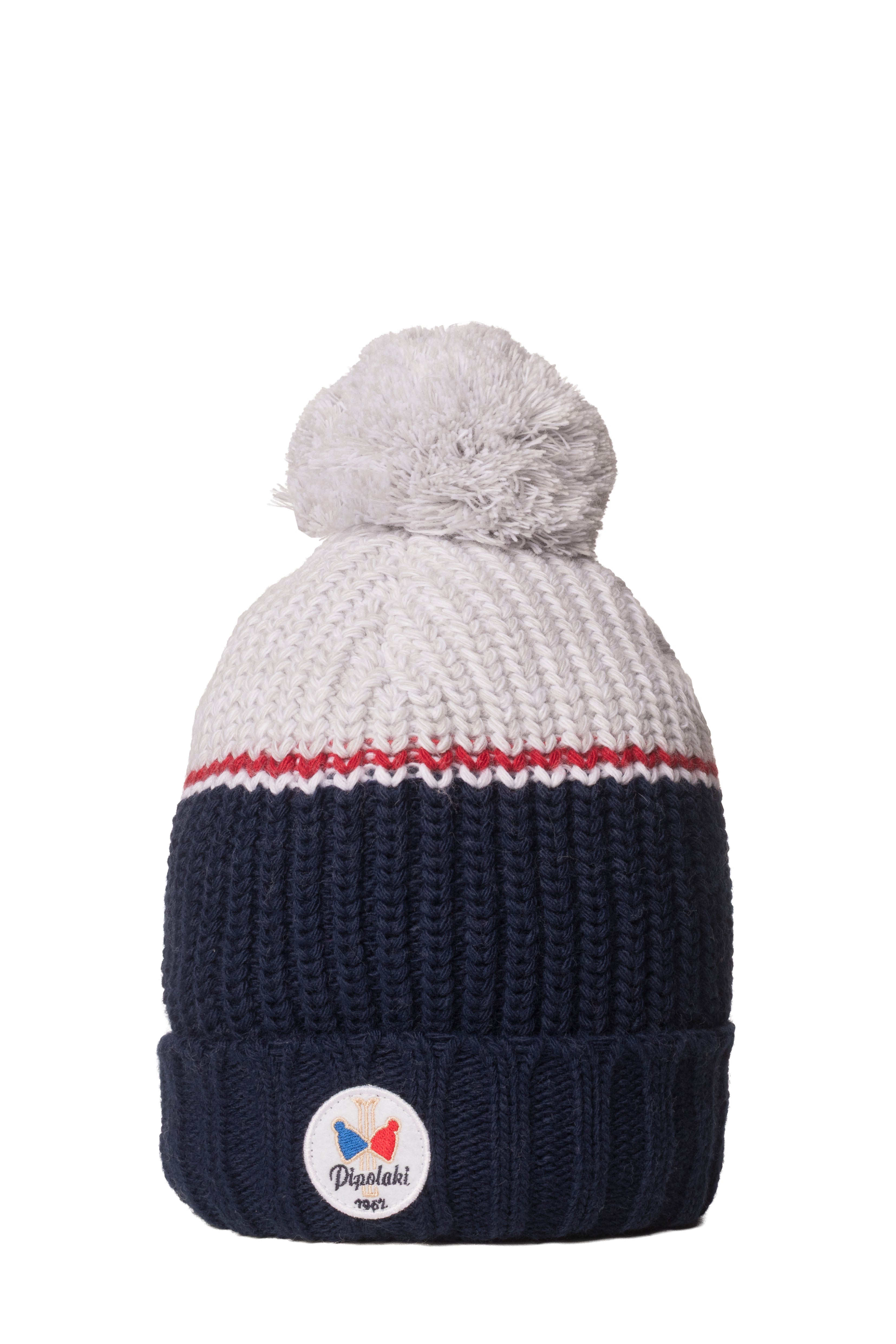 Pipolaki Lespi berretto pile pompon bianco