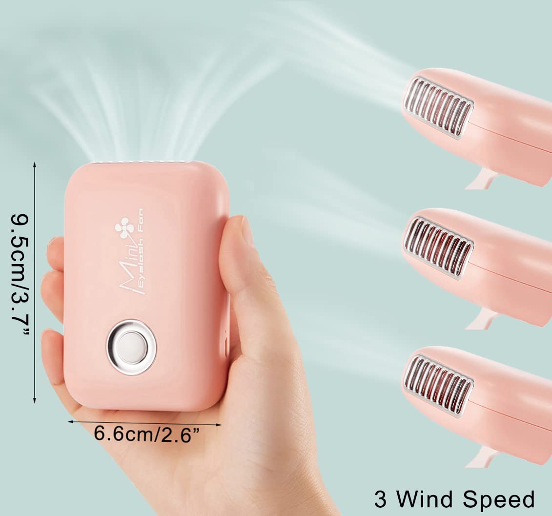 ThreeH Mini ventilatore portatile USB rosa 3 velocità