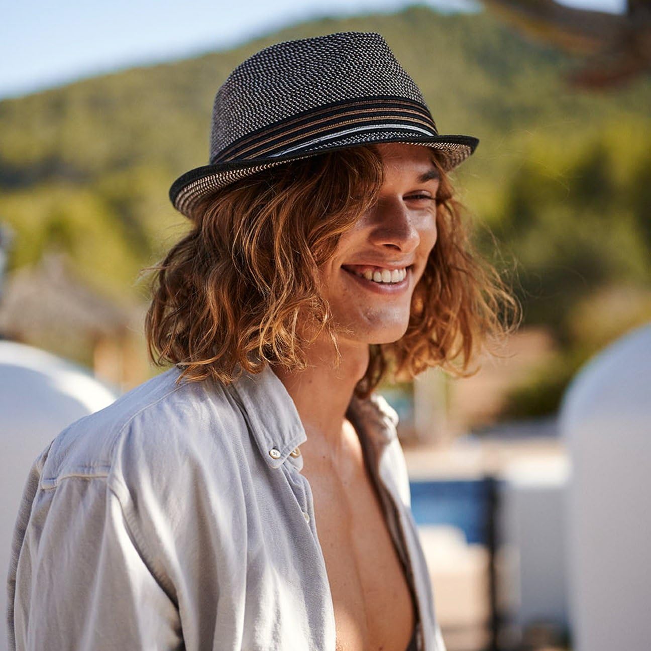 Barts Fluoriet cappello trilby sole estate unisex leggero
