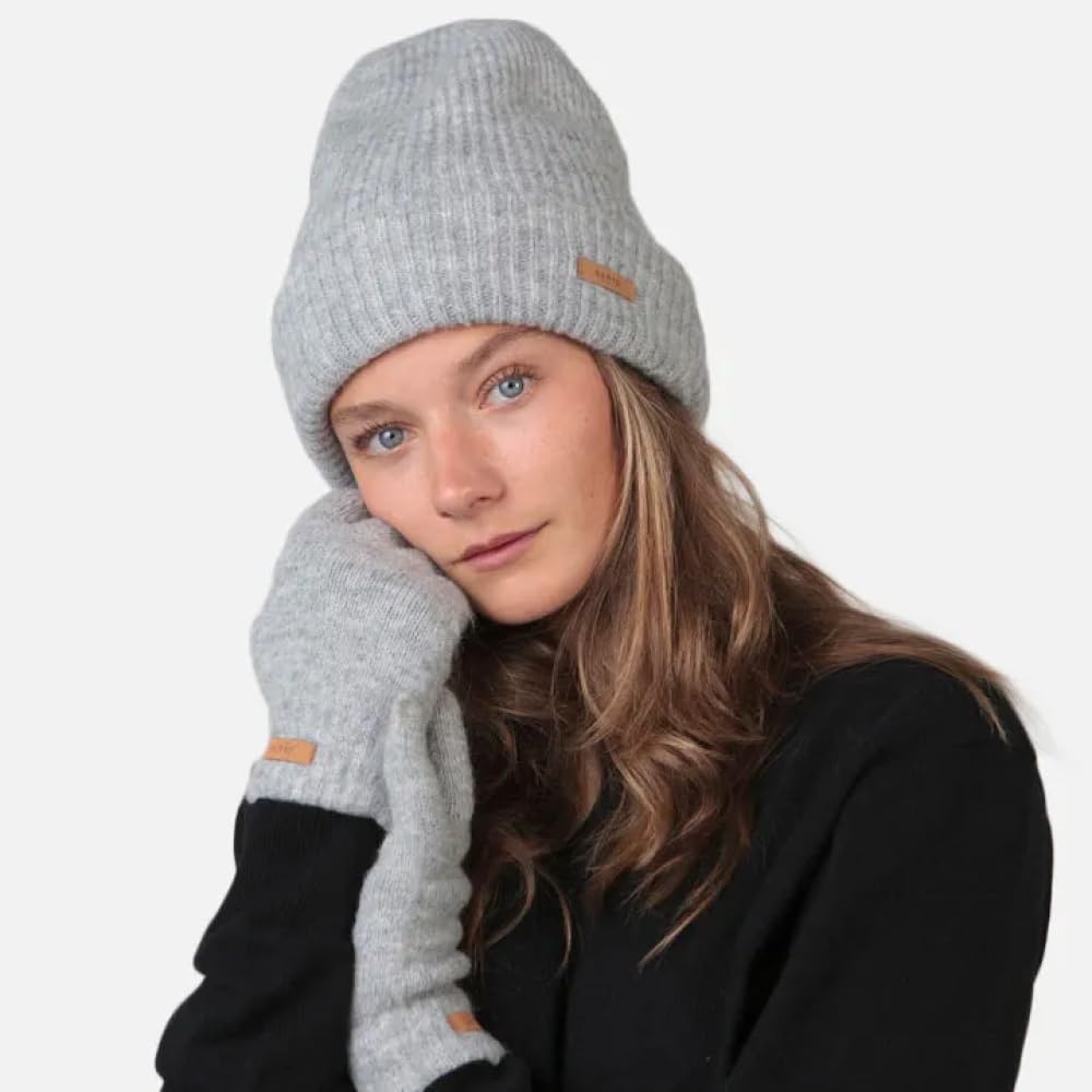 Barts Witzia guanti invernali donna grigio heather grey caldi