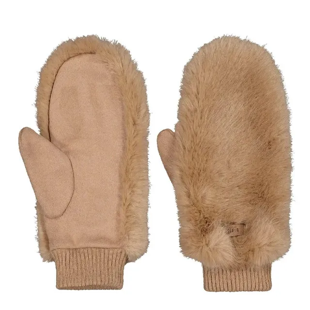 Barts Fur Mittens muffole pelliccia taglia unica