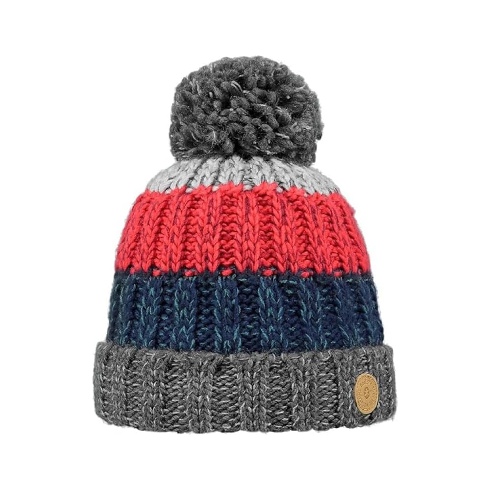 Barts Wilhelm Berretto Bambino Grigio Antracite con Pompon