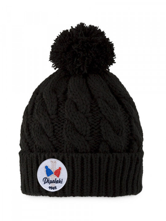 Pipolaki Enfant Bonnet Alpina berretto bimbo ecru pompon