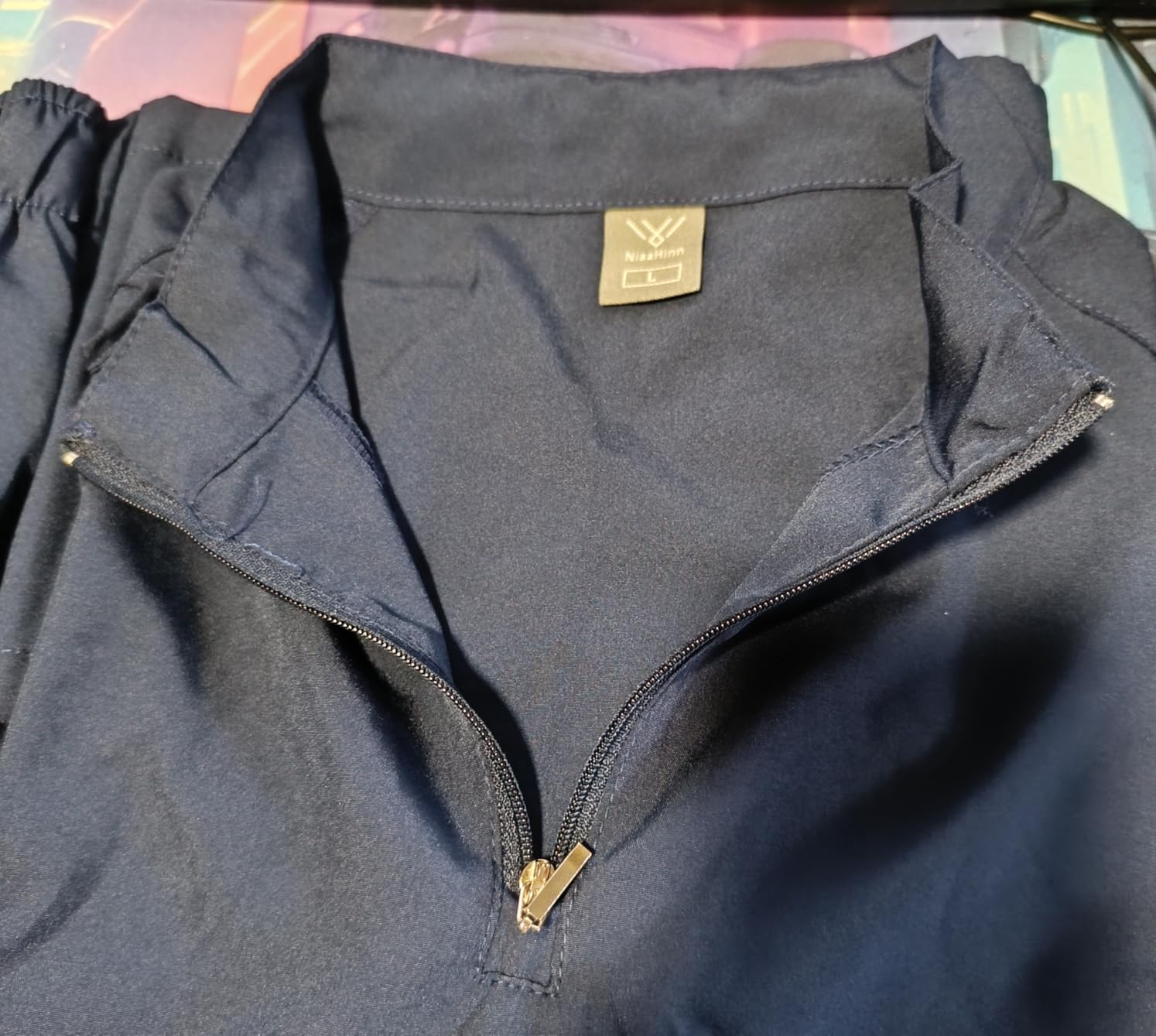 ThreeH divisa medica camice+pantaloni taglia M blu scuro