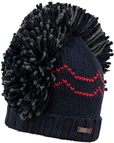 Barts Steen 3674003 Berretto Blu Maglia Grossa Pon Pon