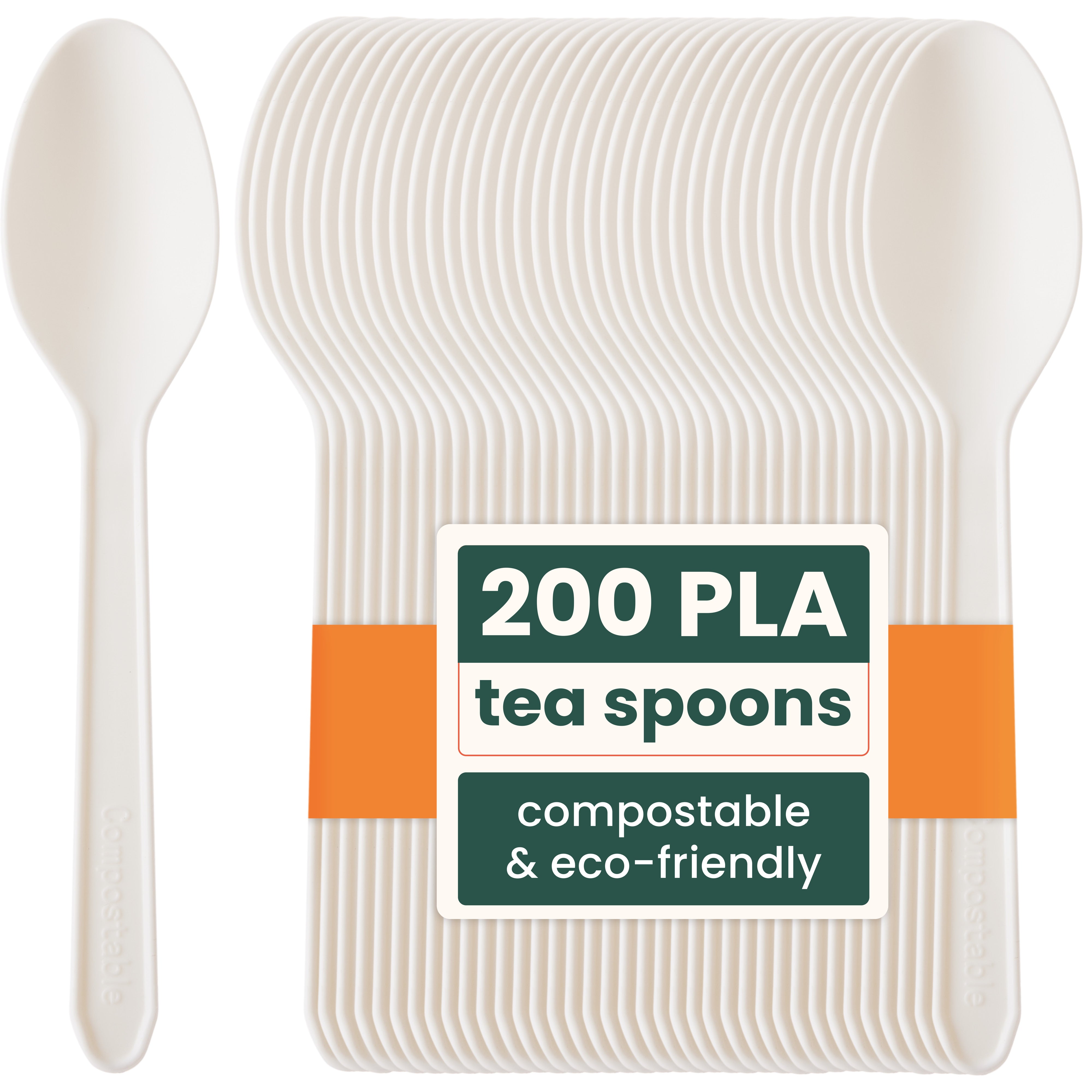 haago PLA Cutlery cucchiaini tè PLA 200 pezzi compostabili