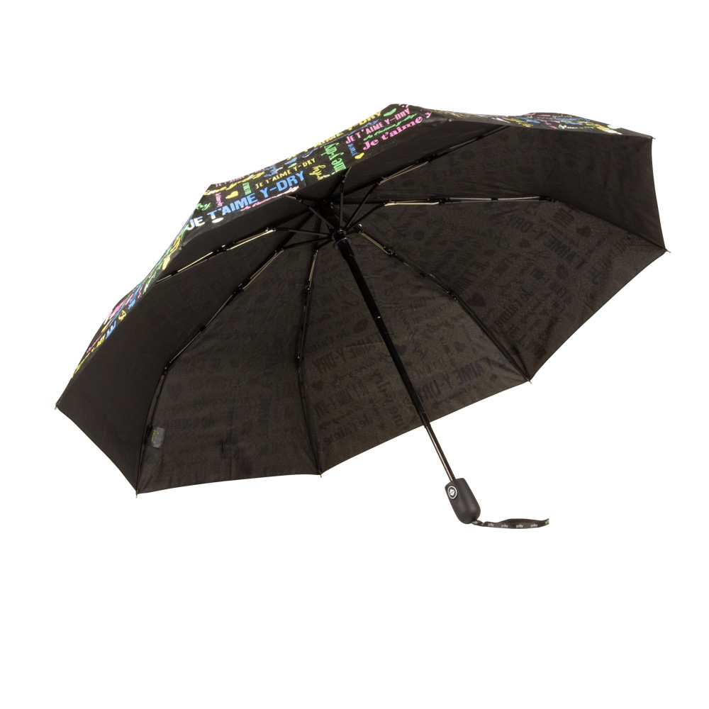 Y-DRY Je t’Aime ombrello corto fantasia unisex antipioggia