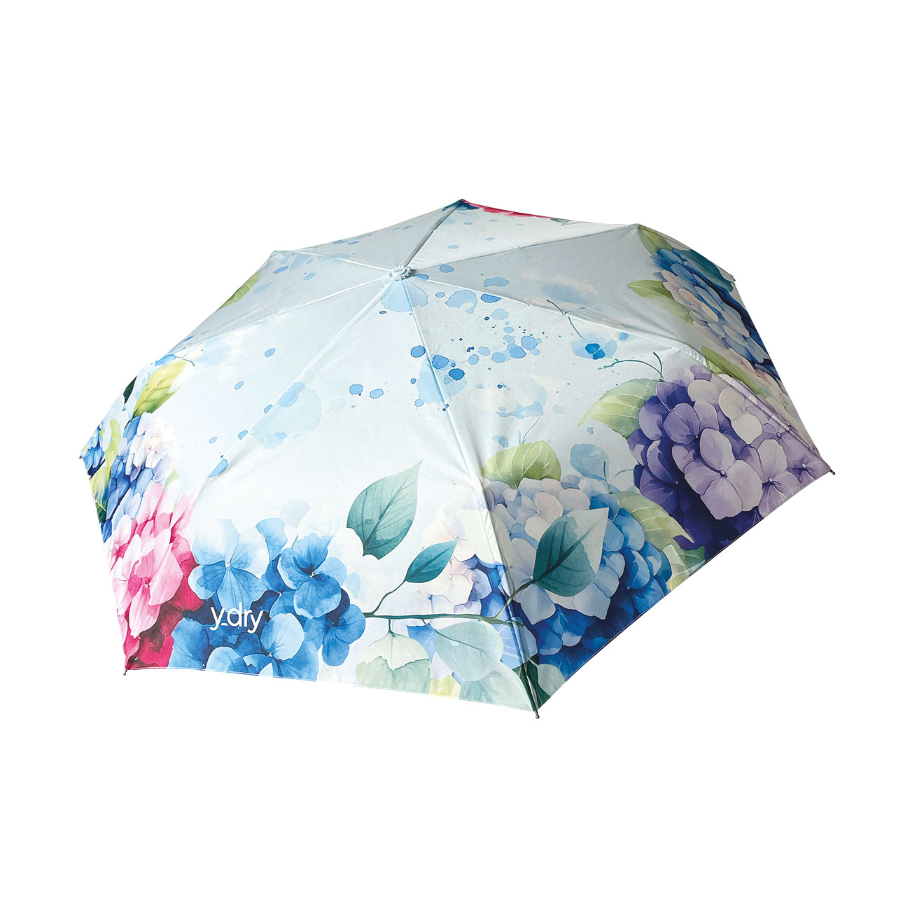 Y-DRY Ortensie Ombrello Corto Fantasia Donna Uomo Fiori