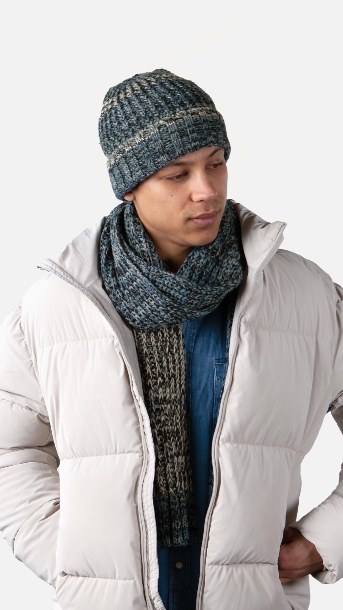 Barts Akotan sciarpa a maglia grossa blu inverno