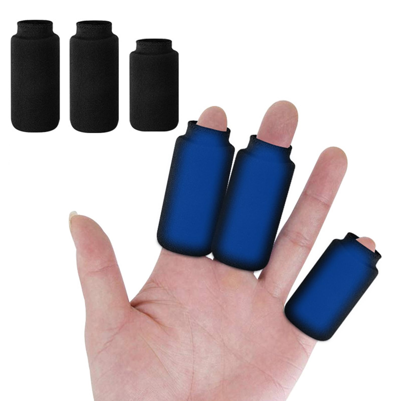 ThreeH manicotti ghiaccio dita nero 5 pezzi riutilizzabili