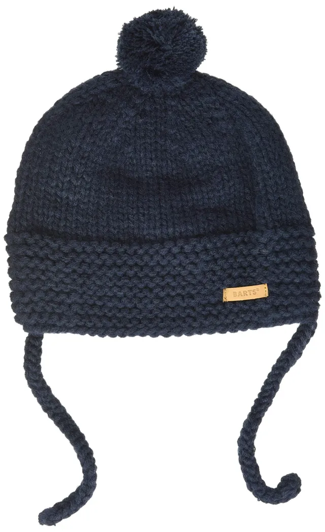 Barts Yuma Berretto Bimbo Blu Navy con Pompon Pile
