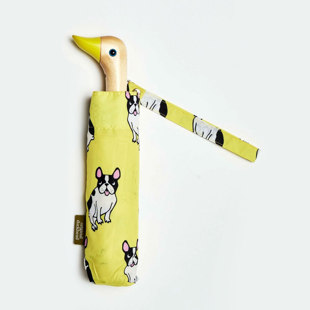 Original Duckhead French Bulldog Ombrello Giallo Compatto