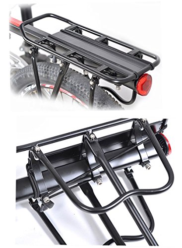 ThreeH BK43 portapacchi bici in alluminio con riflettore