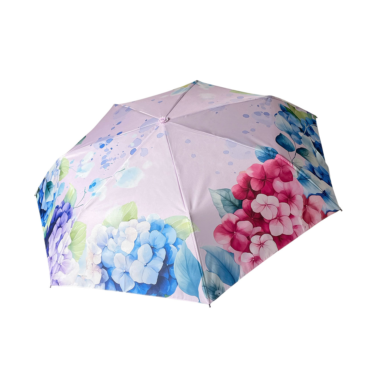 Y-DRY Ortensie Ombrello Corto Fantasia Donna Uomo Fiori