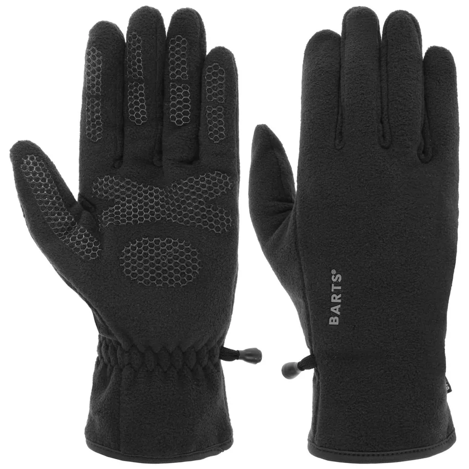 Barts Gloves Guanti Pile Unisex Nero Palmo Antiscivolo