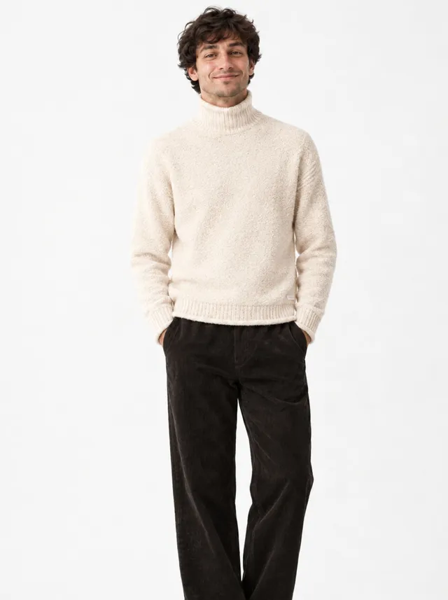Pipolaki Powder maglione uomo ecru caldo taglia L