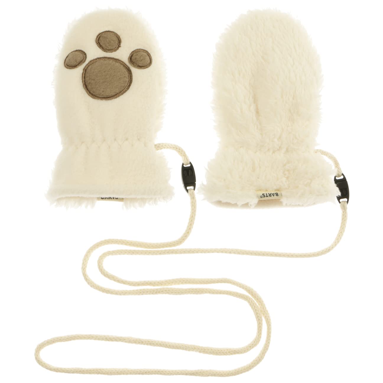 Barts Noa Paws muffole bimbo bianche pile con cordino