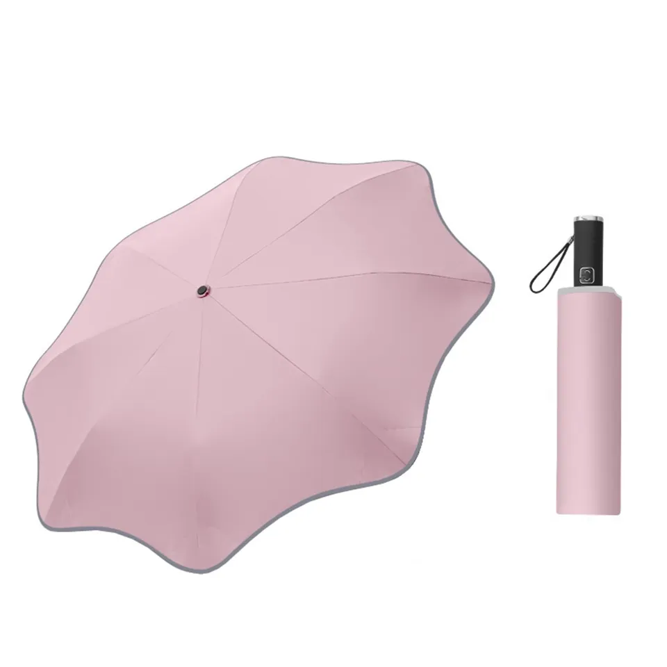 ThreeH ombrello compatto rosa automatico antipioggia UV 103 cm