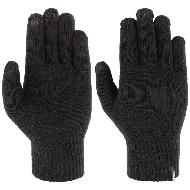 Barts Fine Knitted Touch Guanti Nero S-M Touchscreen