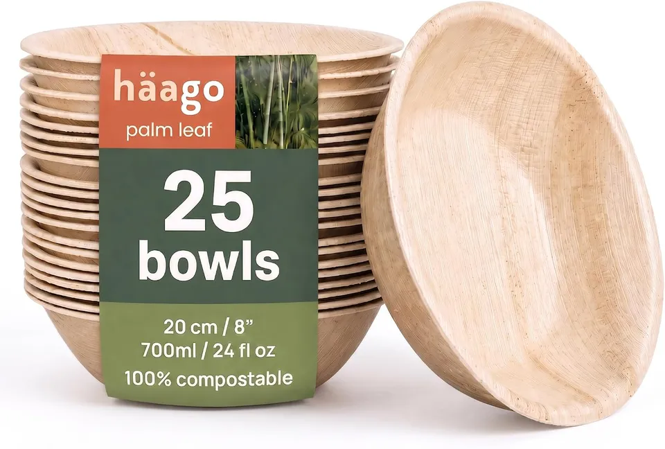 haago Palm Leaf Bowls Ciotole monouso 25 pezzi 700 ml