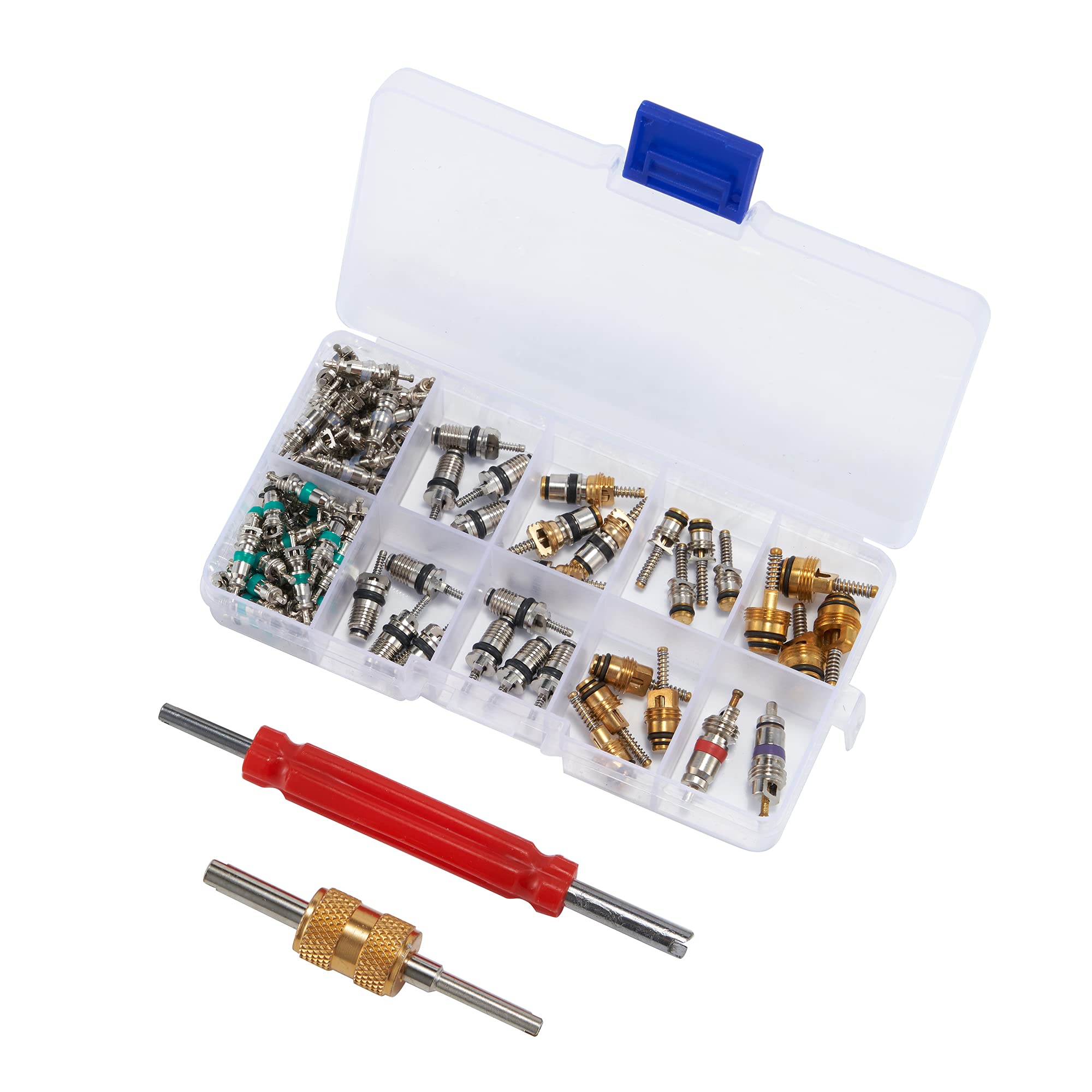 ThreeH 103 Pezzi Kit Nuclei Valvola R134A Auto con Estrattori