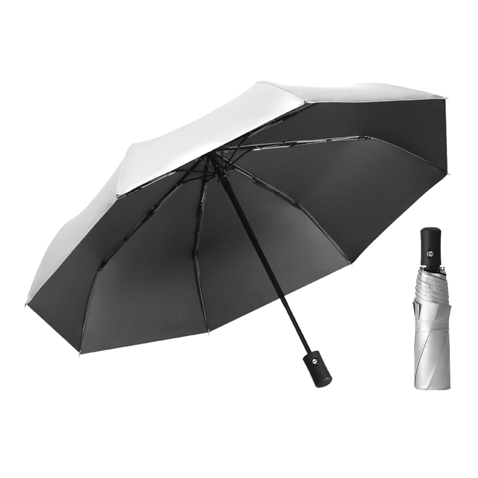 ThreeH Ombrello Pieghevole Automatico Blu UV 98 cm