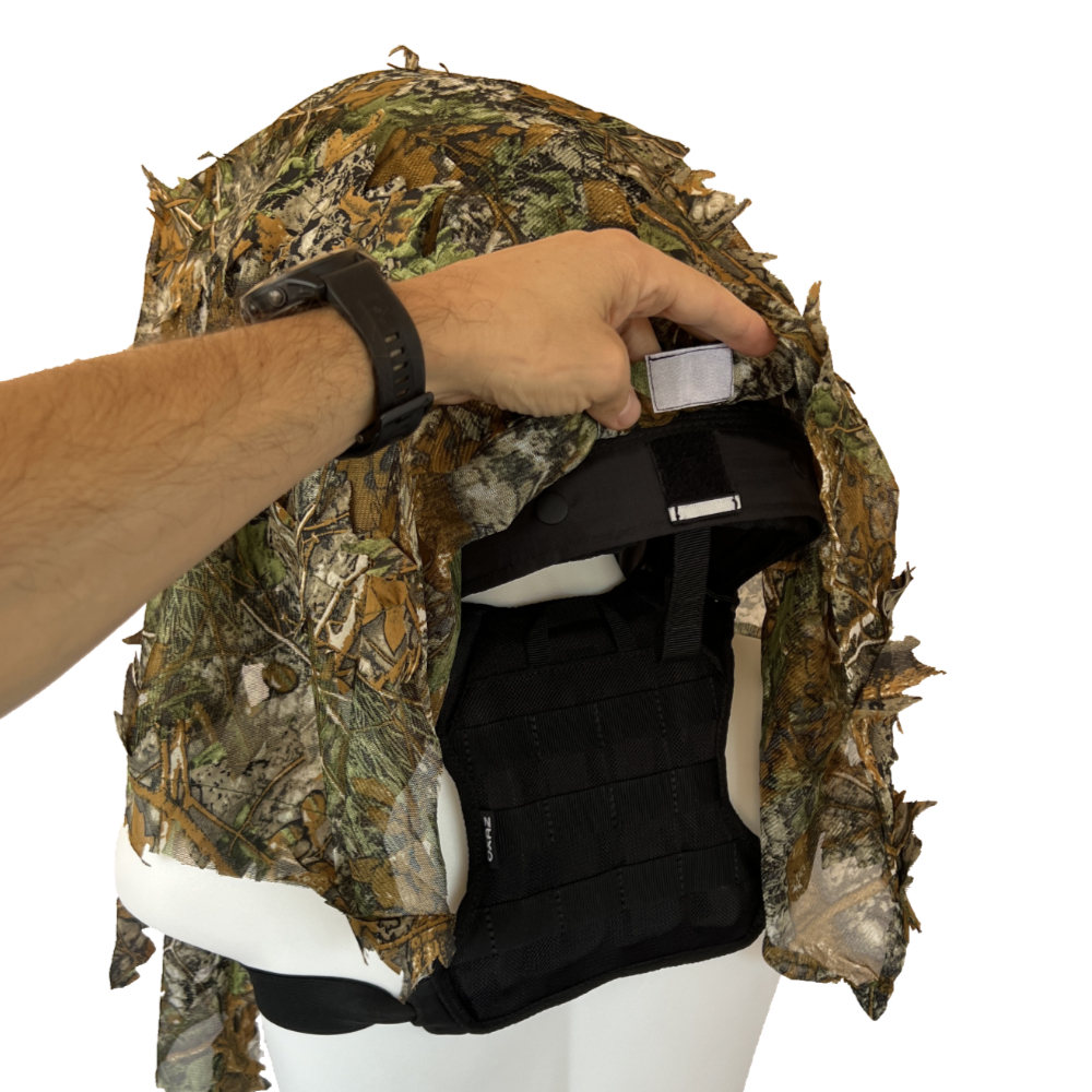 Oxaz Sur-capuche Overcap Cappuccio Mimetico 3D Foresta