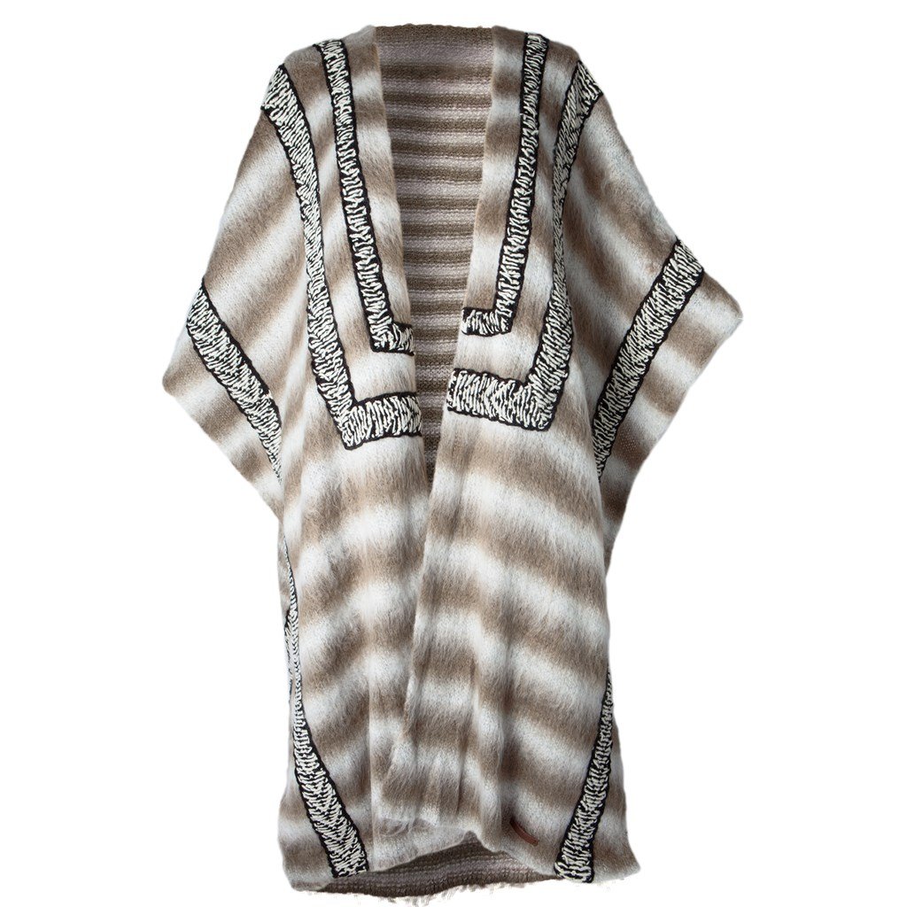 Barts Cass Poncho Donna Navy Multicolore Invernale