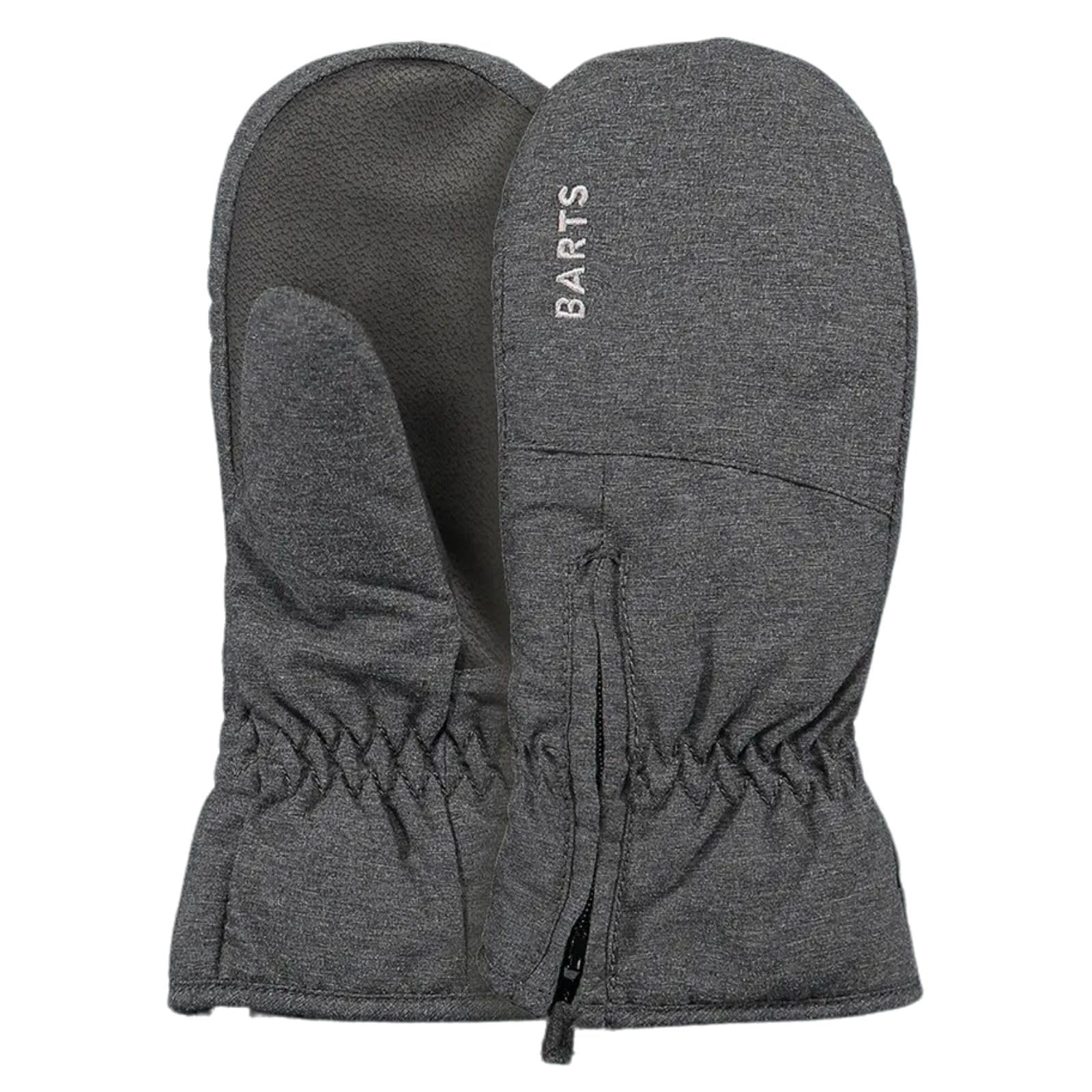 Barts Zipper Mitts Muffole Bimba Grigio Taglia 10 Impermeabili
