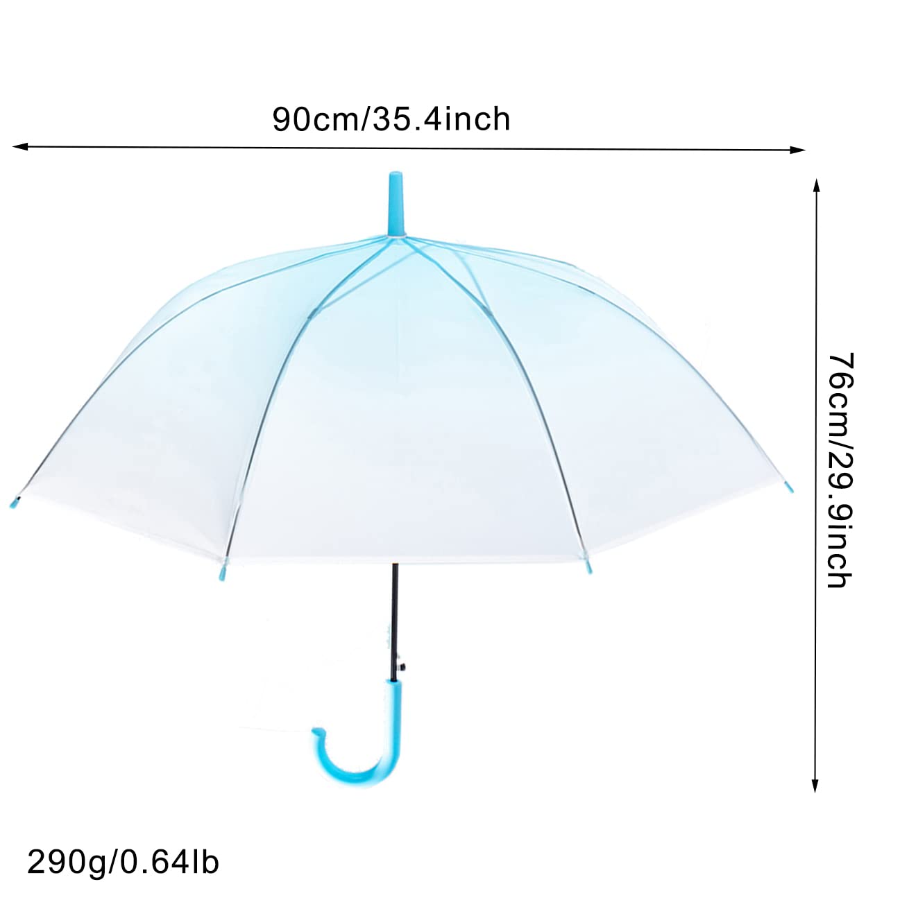 ThreeH Ombrello Bimbo Cupola Blu Automatico 90 cm